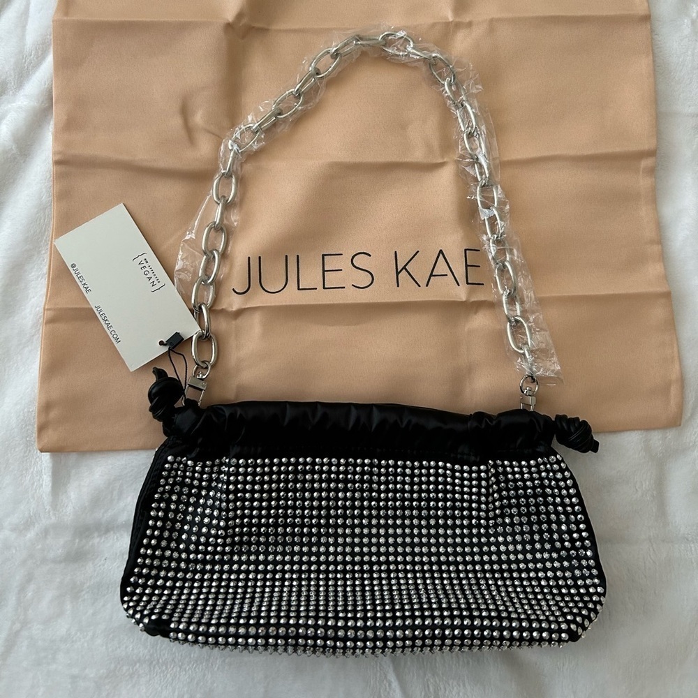 NIP JULES KAE JK108 Brea Black Crystal Crossbody Bag with Dust Bag